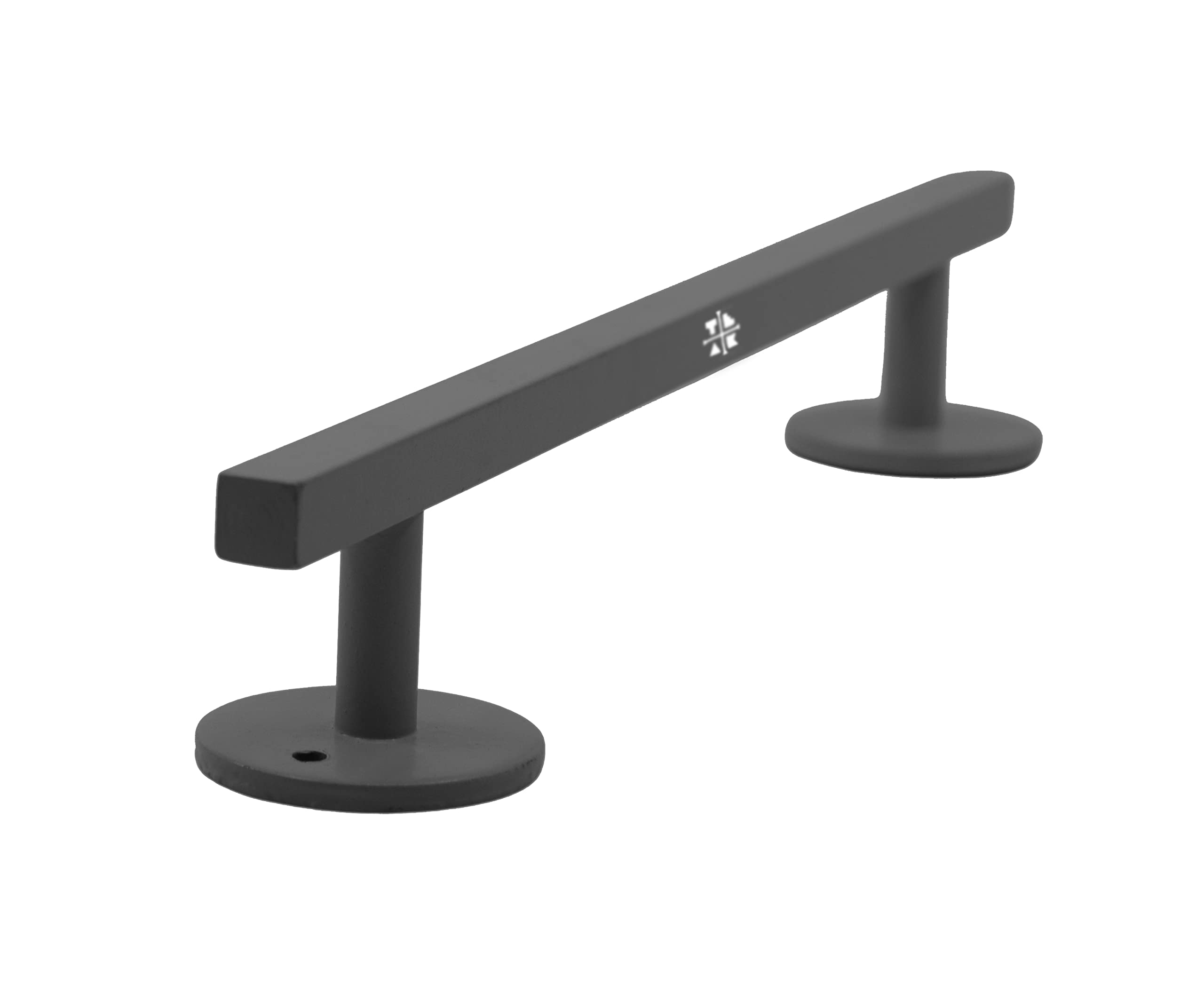 Teak Tuning Straight, Square Fingerboard Rail, 10" - Custom Designed Premium Solid Steel, Matte Powder Coated Finish in Grey Mist - Superior Non-Slip Foam Feet - Image 4