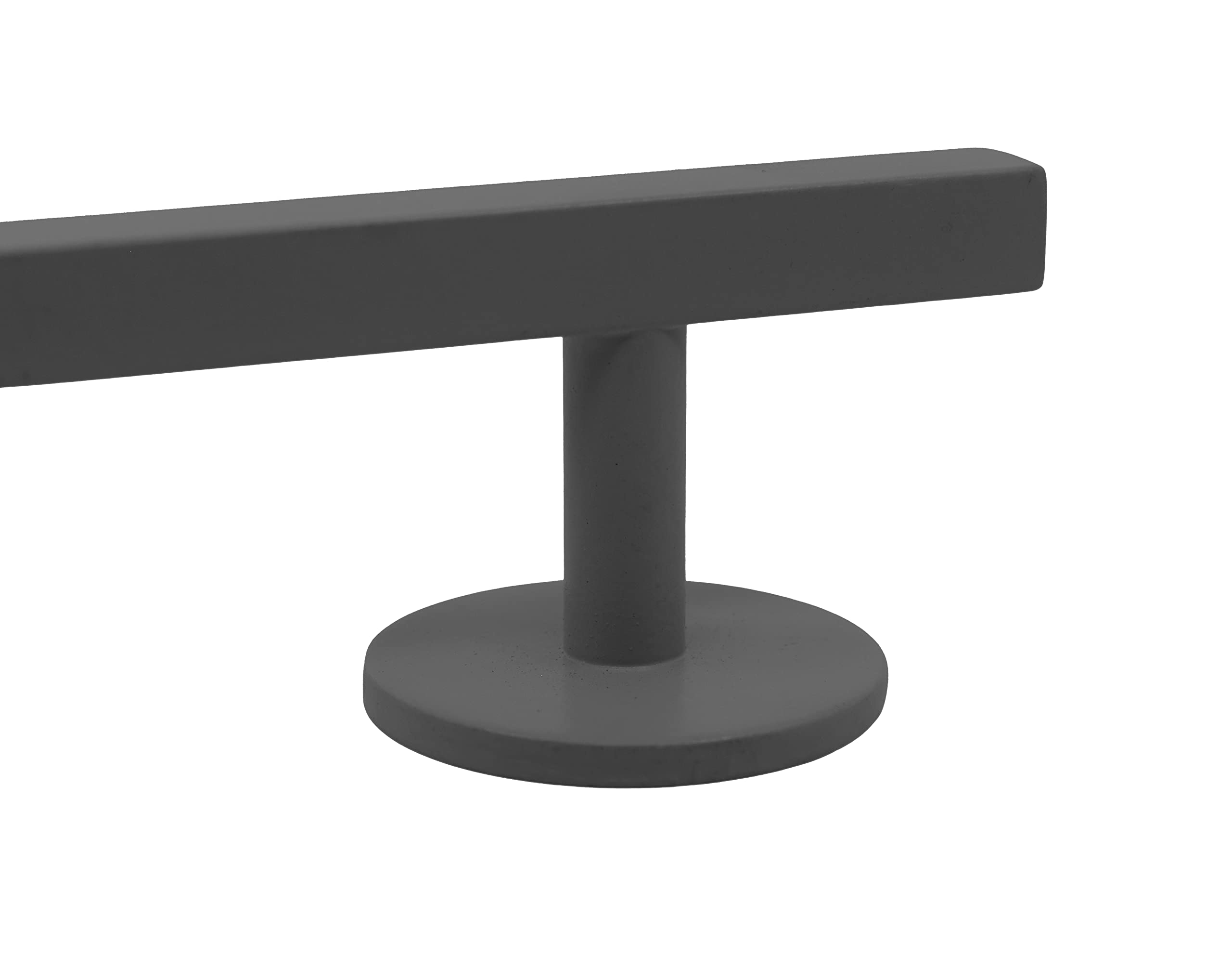 Teak Tuning Straight, Square Fingerboard Rail, 10" - Custom Designed Premium Solid Steel, Matte Powder Coated Finish in Grey Mist - Superior Non-Slip Foam Feet - Image 6