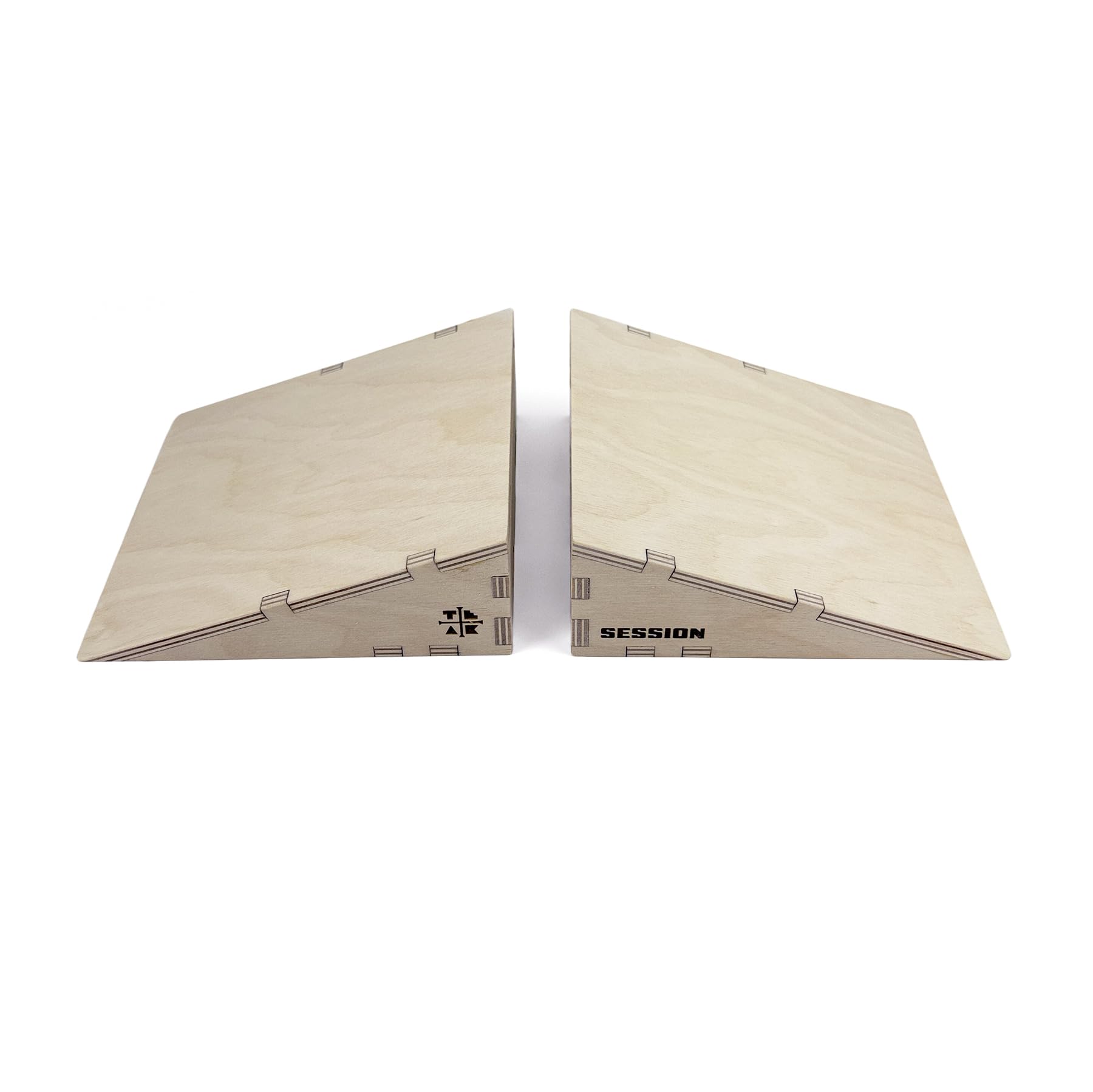 Teak Tuning x Session “The Junction” Modular Wooden Fingerboard Ramp - 20 Inches Long - 2 Plain Kickers + Triple-Sided Rail/Ledge Block – Hand Made in USA - Fingerboard Obstacle - Image 7