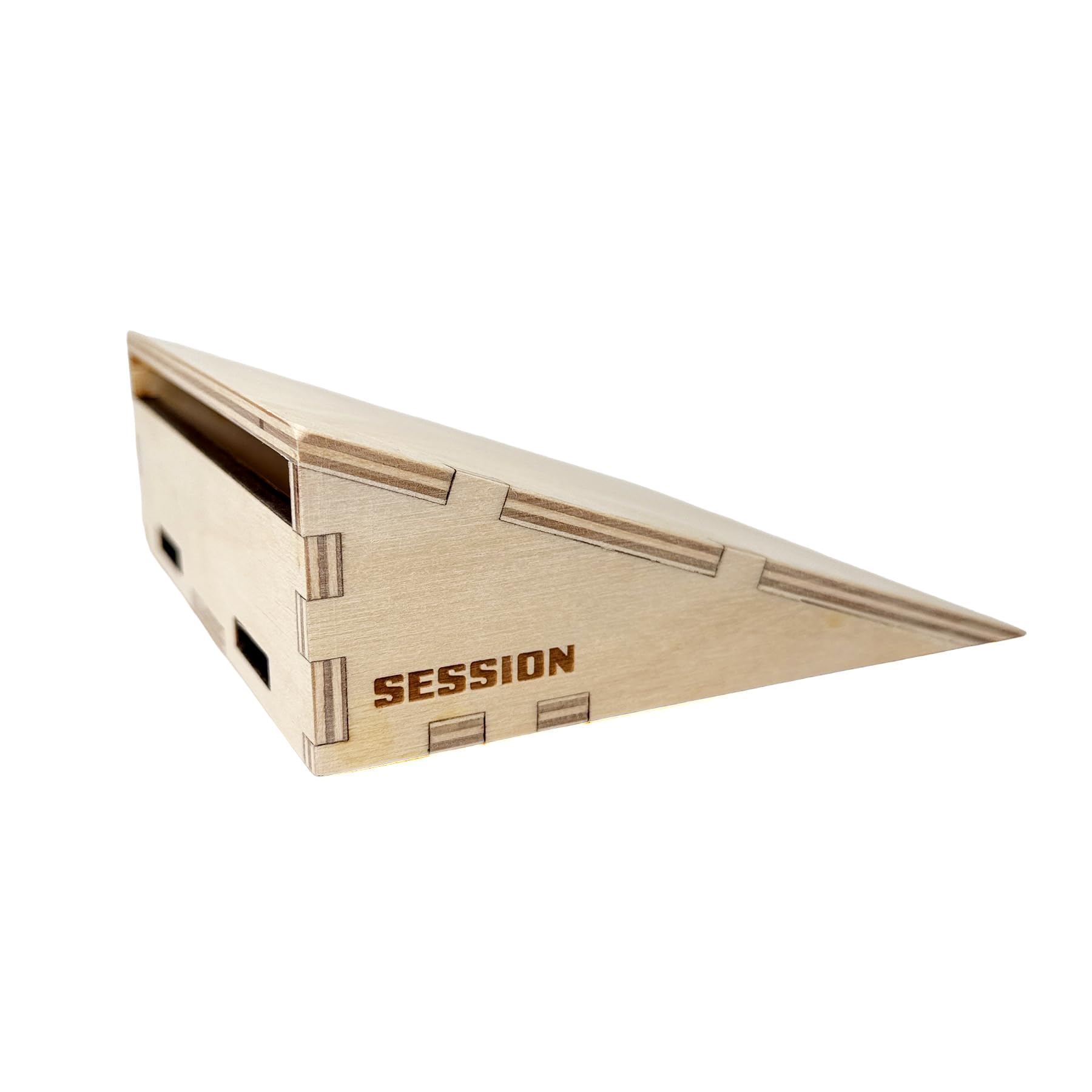 Teak Tuning x Session Wooden Fingerboard Ramp Kicker - 6 x 5.75 x 1.25 inches, Fingerboard Obstacle with Smooth Surface, Handmade in Rochester NY - Image 3