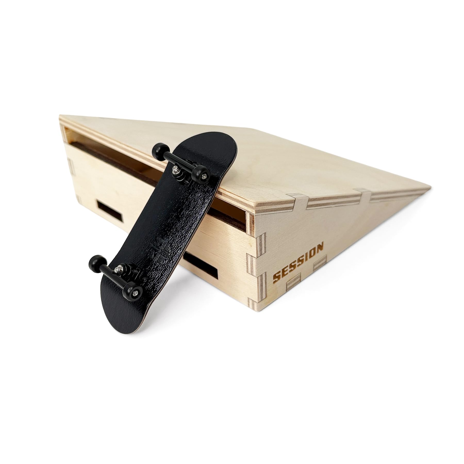 Teak Tuning x Session Wooden Fingerboard Ramp Kicker - 6 x 5.75 x 1.25 inches, Fingerboard Obstacle with Smooth Surface, Handmade in Rochester NY - Image 4