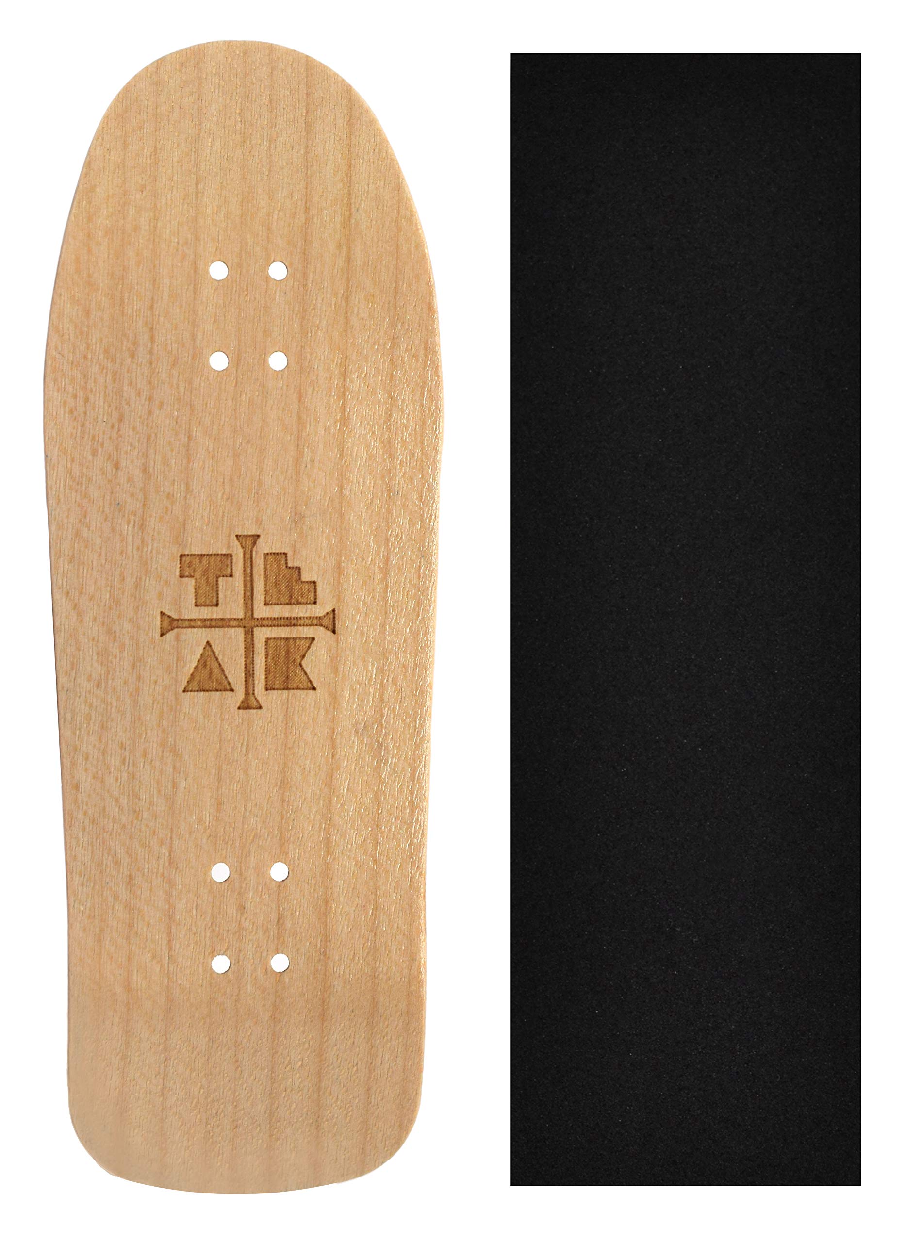 Wooden Fingerboard Carlsbad Cruiser Deck, The Classic - 34mm x 100mm - Handmade, Pro Shape & Size - Five Plies Wood Veneer - Includes Prolific Foam Tape - Teak Tuning