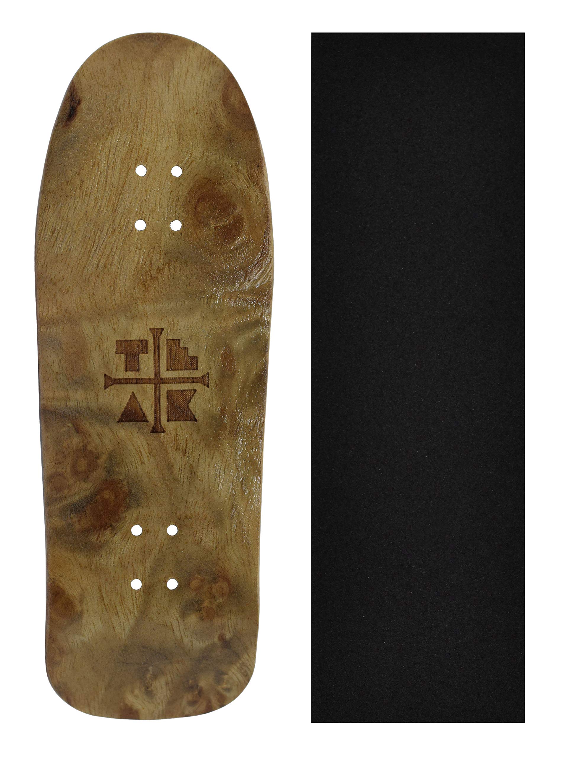 Wooden Fingerboard Carlsbad Cruiser Deck, The Graham Cracker - 34mm x 100mm - Handmade, Pro Shape & Size - Five Plies Wood Veneer - Includes Prolific Foam Tape - Teak Tuning