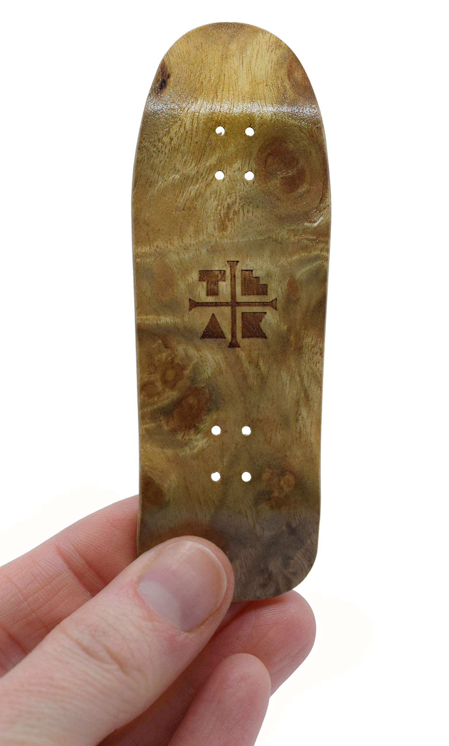 Wooden Fingerboard Carlsbad Cruiser Deck, The Graham Cracker - 34mm x 100mm - Handmade, Pro Shape & Size - Five Plies Wood Veneer - Includes Prolific Foam Tape - Teak Tuning - Image 4
