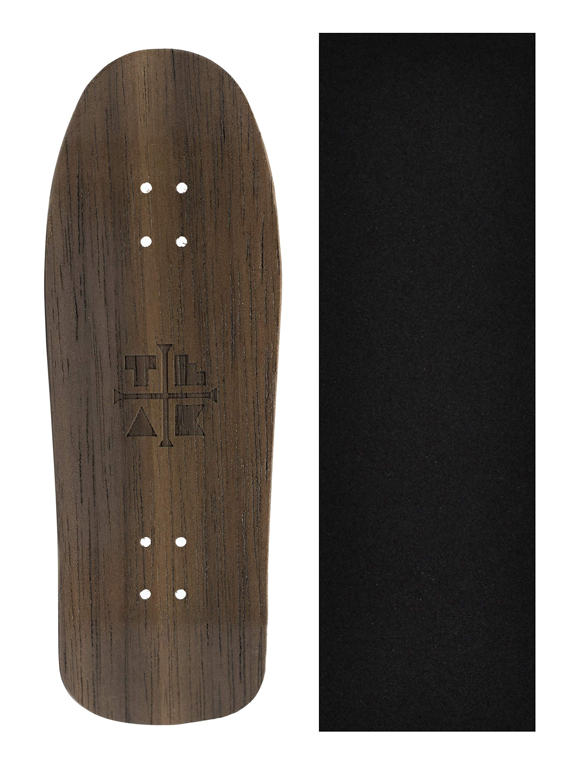 Wooden Fingerboard Carlsbad Cruiser Deck, The Swanson - 34mm x 100mm - Handmade, Pro Shape & Size - Five Plies Wood Veneer - Includes Prolific Foam Tape - Teak Tuning