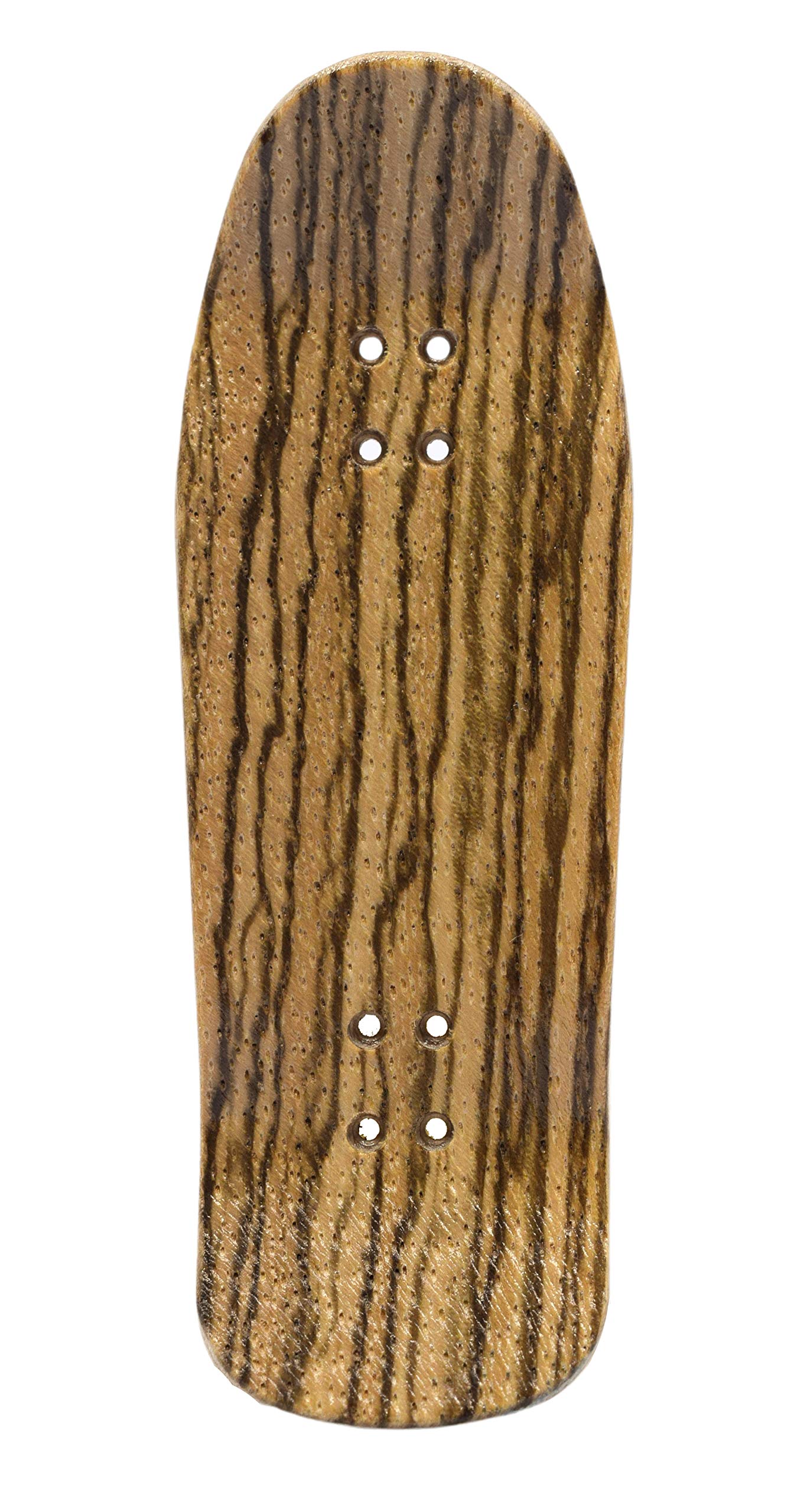 Wooden Fingerboard Carlsbad Cruiser Deck, Zebrawood - 34mm x 100mm - Handmade, Pro Shape & Size - Five Plies Wood Veneer - Includes Prolific Foam Tape - Teak Tuning - Image 3